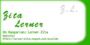 zita lerner business card